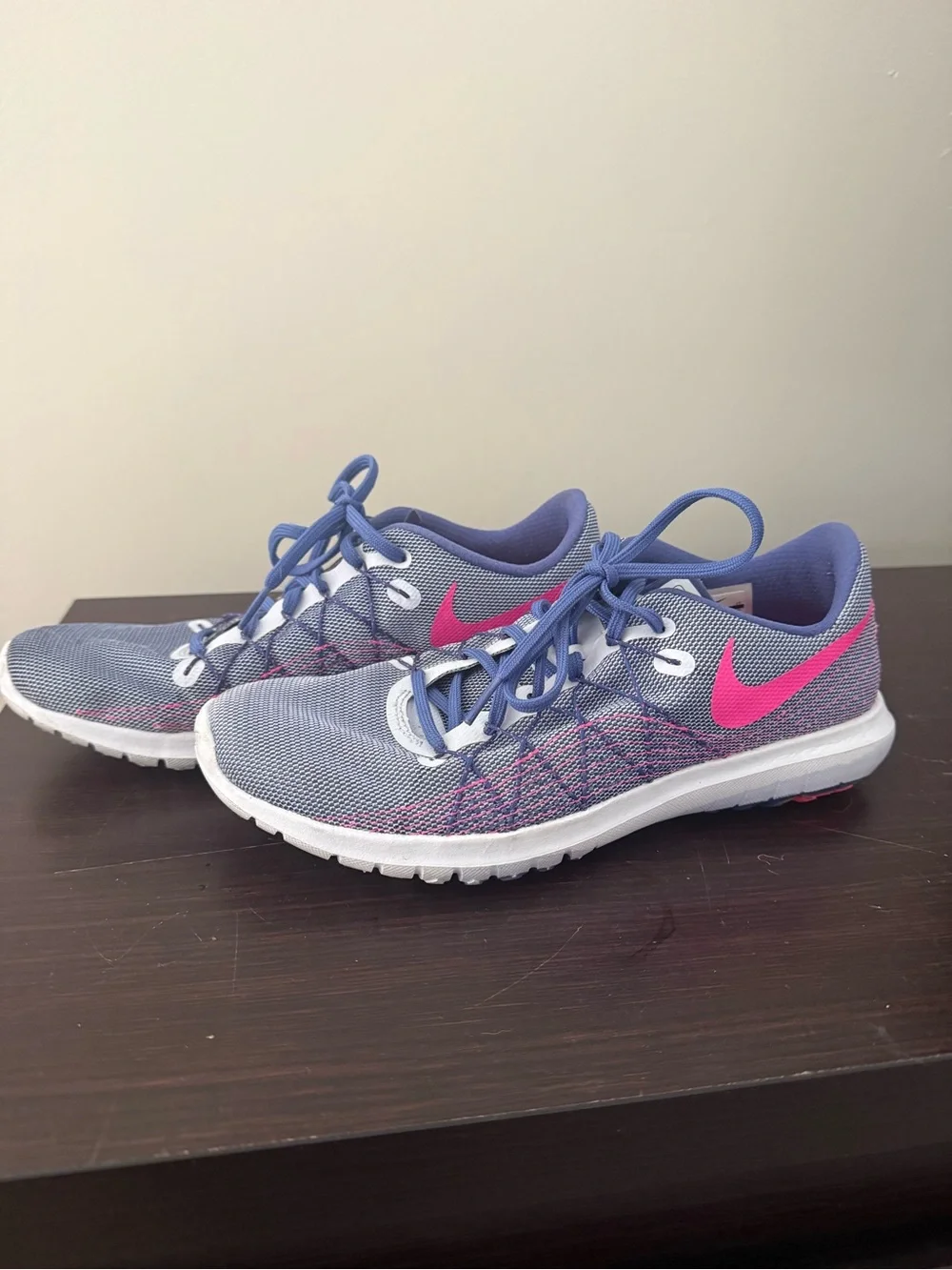 Nike Women’s Lightweight Running Shoes - Purple with Pink Swoosh - Picture 3 of 6